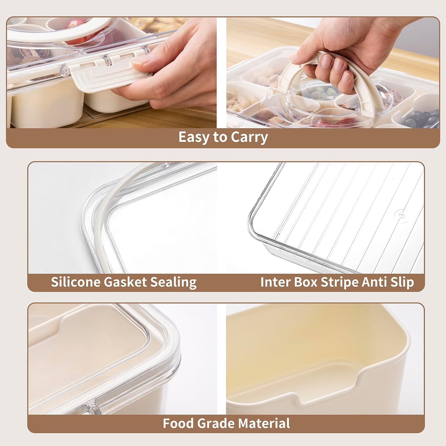 Stacked fridge storage containers for space-saving refrigerator organization
