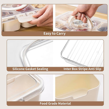 Stacked fridge storage containers for space-saving refrigerator organization